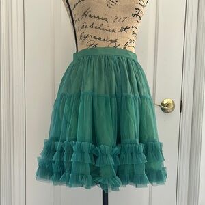 Tulle Green full Skirt